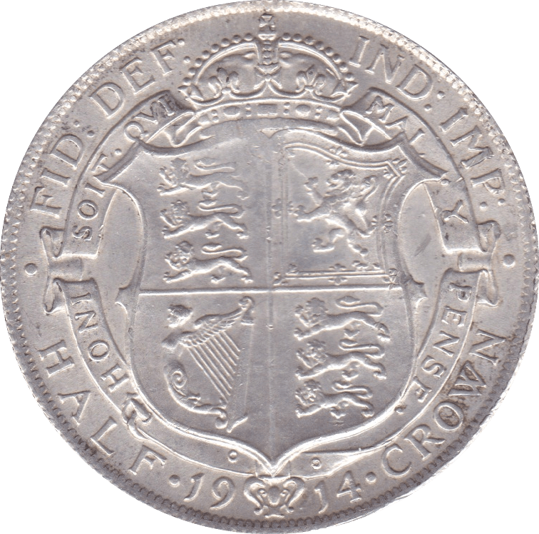 1914 HALFCROWN ( EF ) - Halfcrown - Cambridgeshire Coins