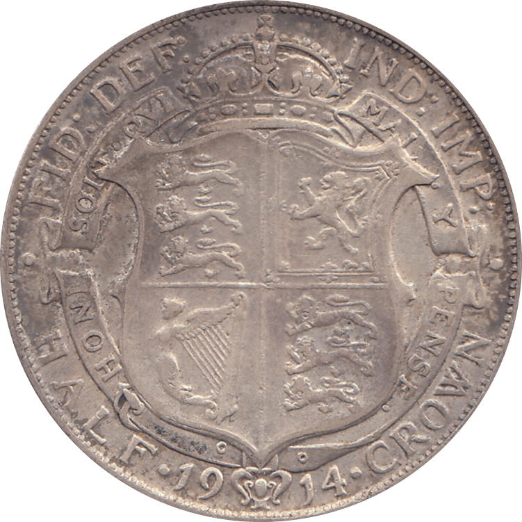 1914 HALFCROWN ( GF ) 4 - Halfcrown - Cambridgeshire Coins