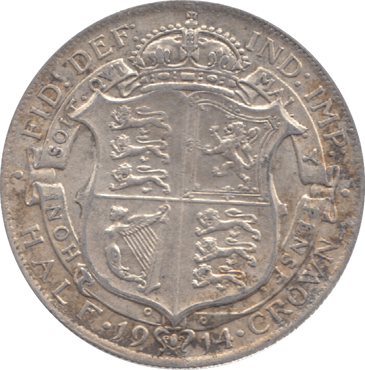 1914 HALFCROWN ( GVF ) 28 A - Halfcrown - Cambridgeshire Coins