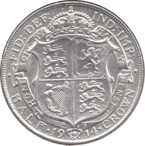 1914 HALFCROWN ( GVF ) 2 - Halfcrown - Cambridgeshire Coins