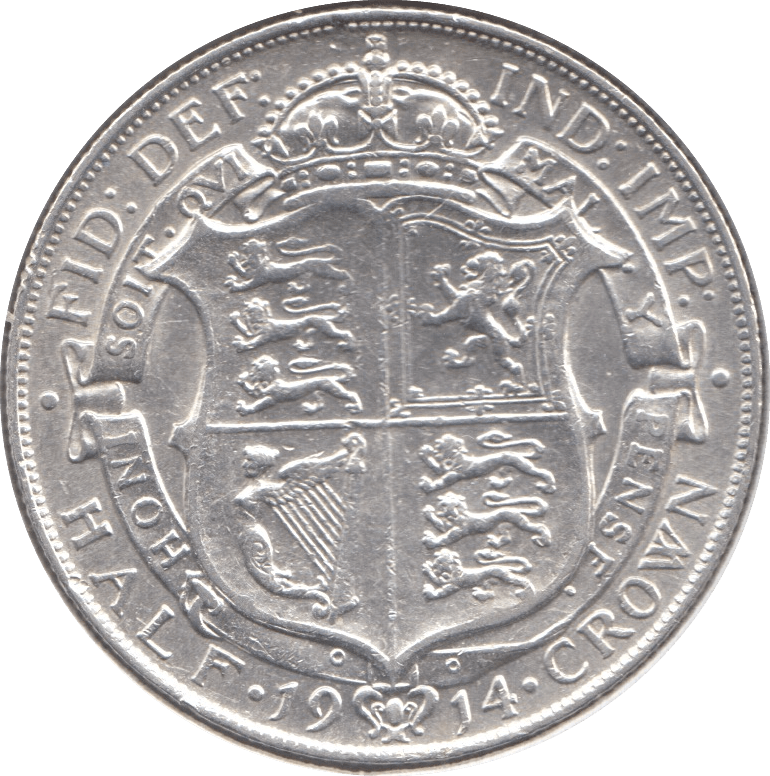 1914 HALFCROWN ( GVF ) 2 - Halfcrown - Cambridgeshire Coins