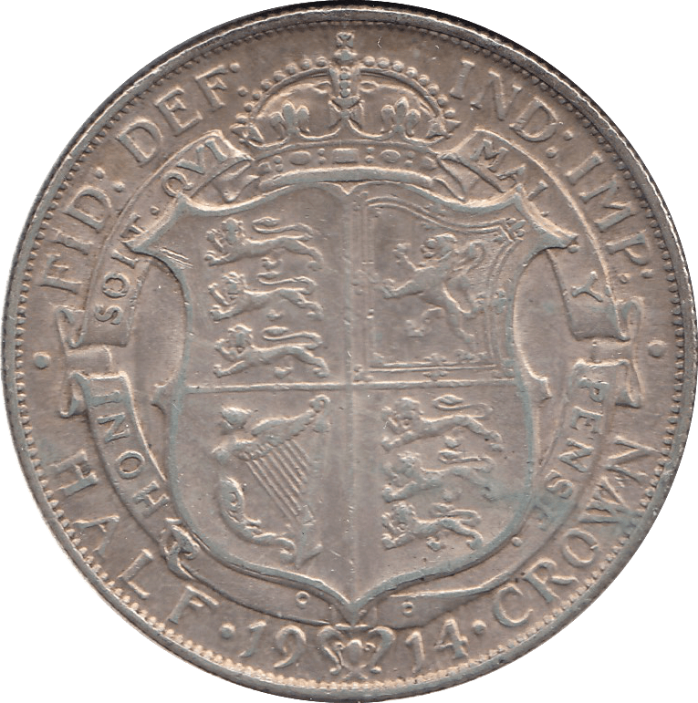1914 HALFCROWN ( GVF ) 4 - Halfcrown - Cambridgeshire Coins