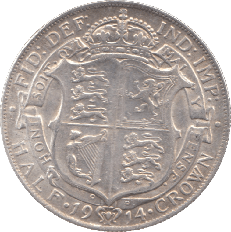 1914 HALFCROWN ( GVF ) 8 - Halfcrown - Cambridgeshire Coins