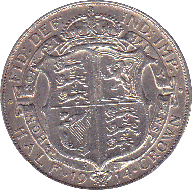 1914 HALFCROWN ( GVF ) C - Halfcrown - Cambridgeshire Coins