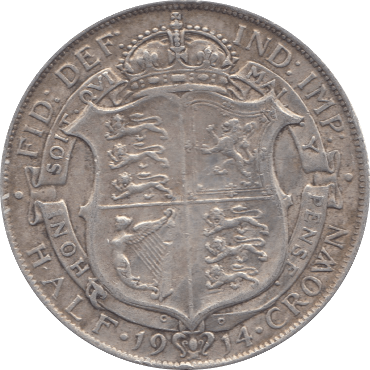 1914 HALFCROWN ( VF ) 4 - Halfcrown - Cambridgeshire Coins