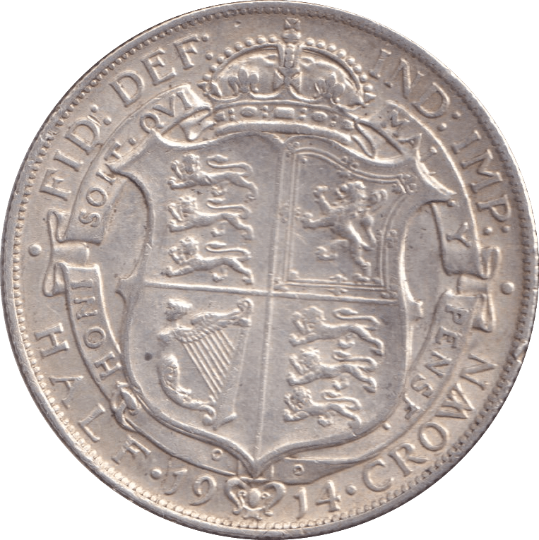 1914 HALFCROWN ( VF ) - Halfcrown - Cambridgeshire Coins