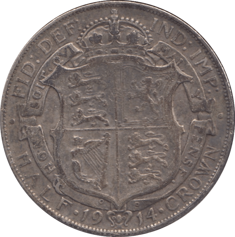 1914 HALFCROWN ( VF ) - Halfcrown - Cambridgeshire Coins