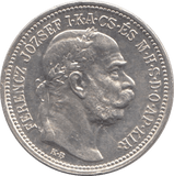1914 HUNGARY SILVER 1 KORONA - SILVER WORLD COINS - Cambridgeshire Coins