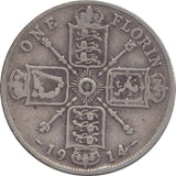 1914 ONE FLORIN ( FINE ) 8 - Florin - Cambridgeshire Coins