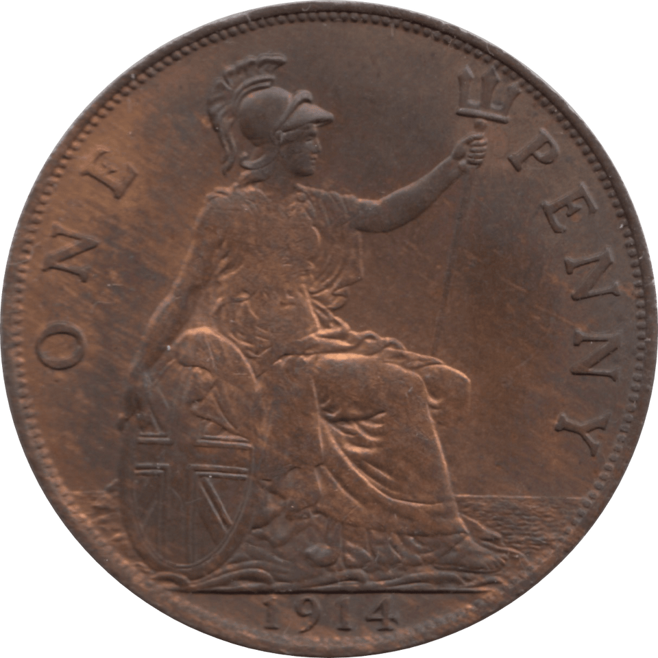 1914 PENNY 2 ( UNC ) 14A - Penny - Cambridgeshire Coins
