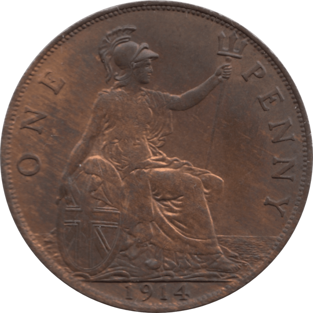 1914 PENNY 2 ( UNC ) 14A - Penny - Cambridgeshire Coins