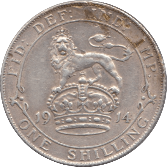 1914 SHILLING ( EF ) 4 - Shilling - Cambridgeshire Coins