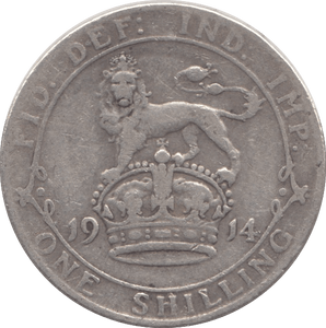 1914 SHILLING ( FINE ) 2 - Shilling - Cambridgeshire Coins
