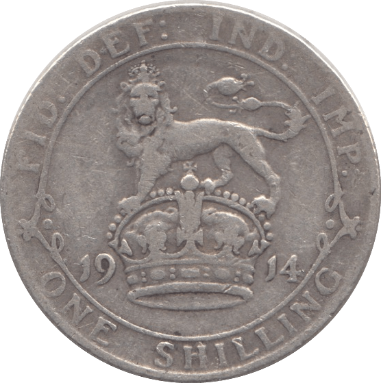 1914 SHILLING ( FINE ) 2 - Shilling - Cambridgeshire Coins