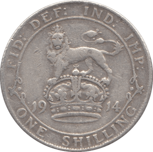 1914 SHILLING ( FINE ) - Shilling - Cambridgeshire Coins
