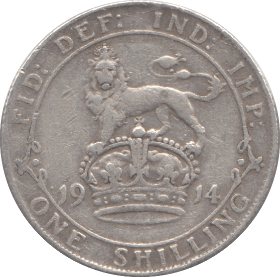 1914 SHILLING ( FINE ) - Shilling - Cambridgeshire Coins
