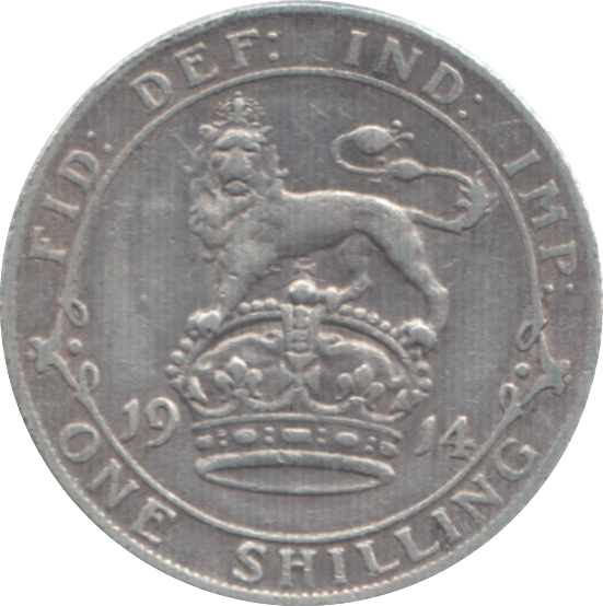 1914 SHILLING ( GVF ) 4 - Shilling - Cambridgeshire Coins