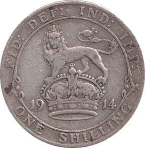 1914 SHILLING ( VF ) - Shilling - Cambridgeshire Coins
