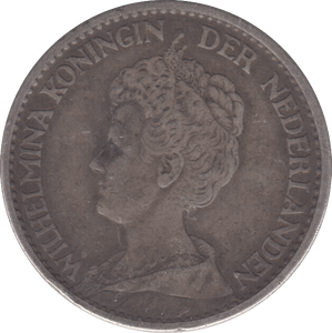 1914 SILVER 1 GUILDER NETHERLANDS - SILVER WORLD COINS - Cambridgeshire Coins