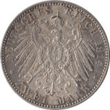 1914 SILVER 2 MARKS GERMANY - SILVER WORLD COINS - Cambridgeshire Coins