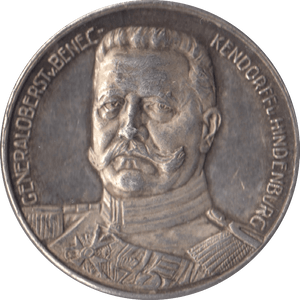 1914 SILVER HINDENBURG MEDAL - MEDALS & MEDALLIONS - Cambridgeshire Coins