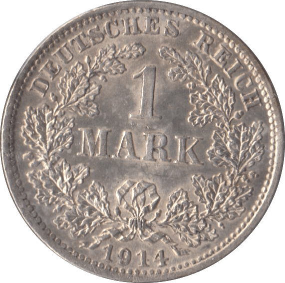 1914 SILVER ONE MARK GERMANY - SILVER WORLD COINS - Cambridgeshire Coins