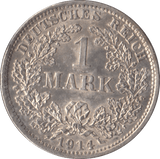 1914 SILVER ONE MARK GERMANY - SILVER WORLD COINS - Cambridgeshire Coins