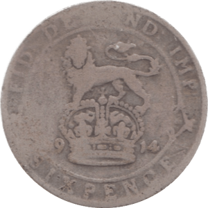 1914 SIXPENCE ( FAIR ) 4 - Sixpence - Cambridgeshire Coins