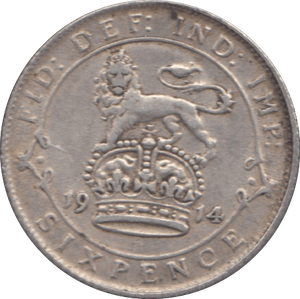 1914 SIXPENCE ( GVF ) 8 - SIXPENCE - Cambridgeshire Coins