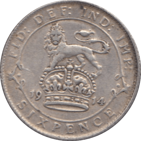1914 SIXPENCE ( GVF ) 8 - SIXPENCE - Cambridgeshire Coins
