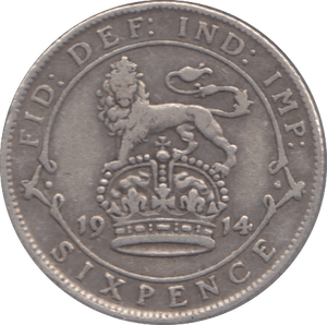 1914 SIXPENCE ( VF ) 2 - Sixpence - Cambridgeshire Coins