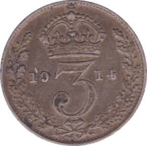 1914 THREEPENCE ( F ) - Threepence - Cambridgeshire Coins