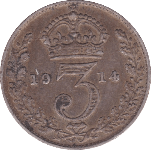 1914 THREEPENCE ( F ) - Threepence - Cambridgeshire Coins
