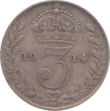 1914 THREEPENCE ( GF ) 4 - Threepence - Cambridgeshire Coins