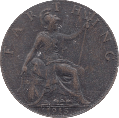 1915 FARTHING ( VF ) 23 - Farthing - Cambridgeshire Coins