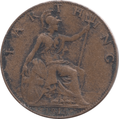 1915 FARTHING ( VF ) - Farthing - Cambridgeshire Coins