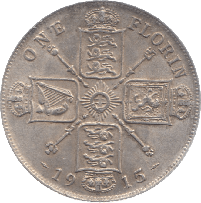 1915 FLORIN ( EF ) 11 - Florin - Cambridgeshire Coins