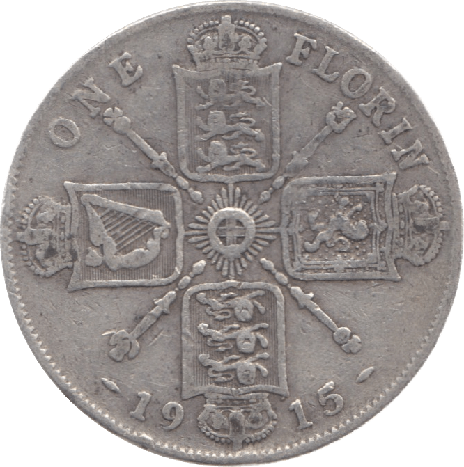 1915 FLORIN ( FINE ) 11 - Florin - Cambridgeshire Coins