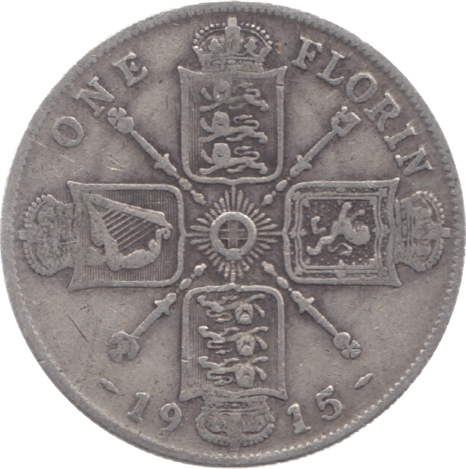 1915 FLORIN ( FINE ) 12 - Florin - Cambridgeshire Coins