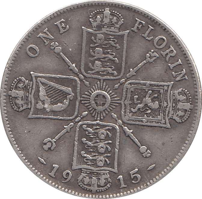 1915 FLORIN ( FINE ) 3 - Florin - Cambridgeshire Coins