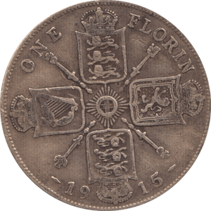 1915 FLORIN ( GF ) 4 - Florin - Cambridgeshire Coins