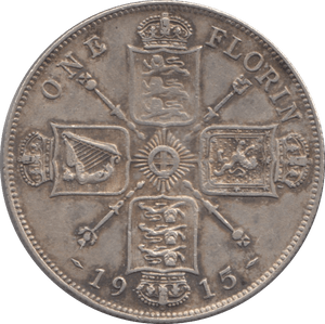 1915 FLORIN ( VF ) - Florin - Cambridgeshire Coins