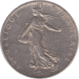 1915 FRANCE SILVER 2 FRANCS HOLED - SILVER WORLD COINS - Cambridgeshire Coins