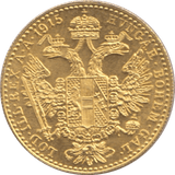 1915 GOLD 1 DUCAT AUSTRIA - Gold World Coins - Cambridgeshire Coins