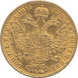 1915 GOLD 1 DUCAT AUSTRIA - Gold World Coins - Cambridgeshire Coins
