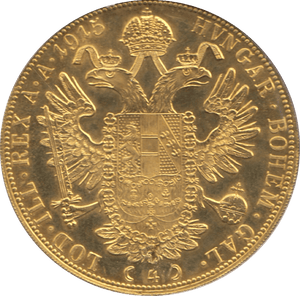 1915 GOLD 4 DUCAT AUSTRIA - Gold World Coins - Cambridgeshire Coins