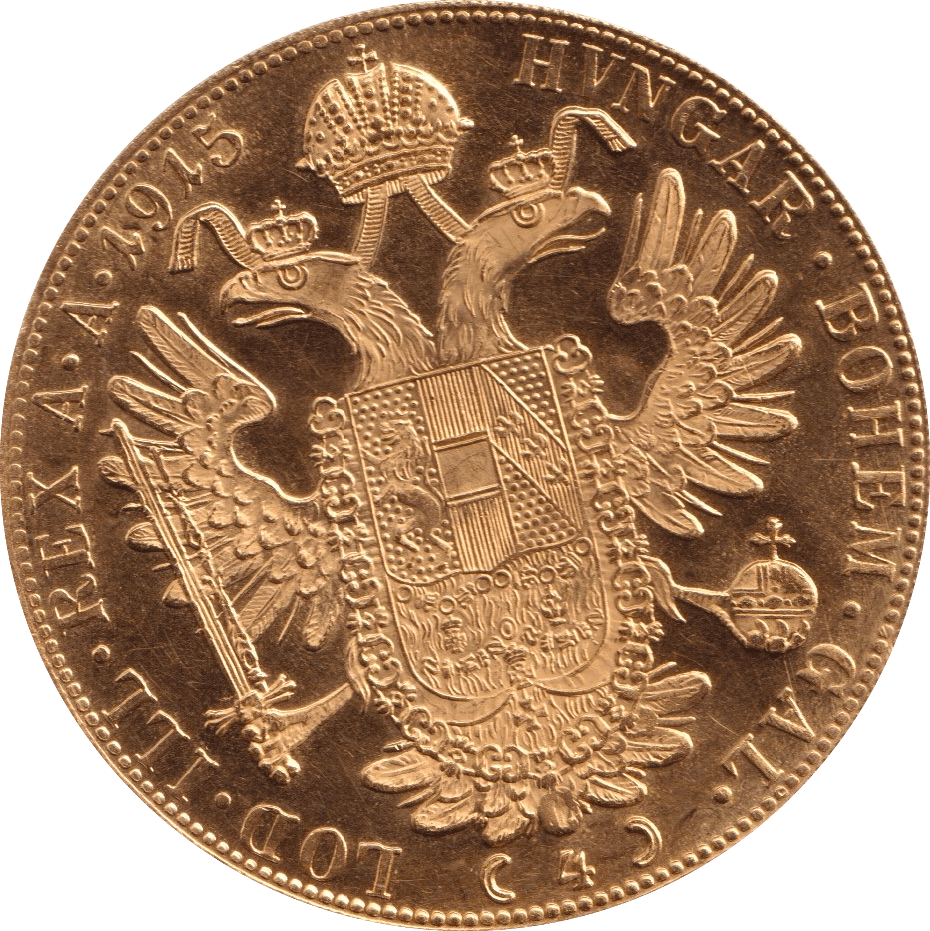 1915 GOLD 4 DUCAT AUSTRIA - Gold World Coins - Cambridgeshire Coins