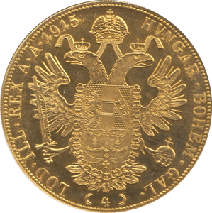 1915 GOLD 4 DUCAT AUSTRIA - Gold World Coins - Cambridgeshire Coins