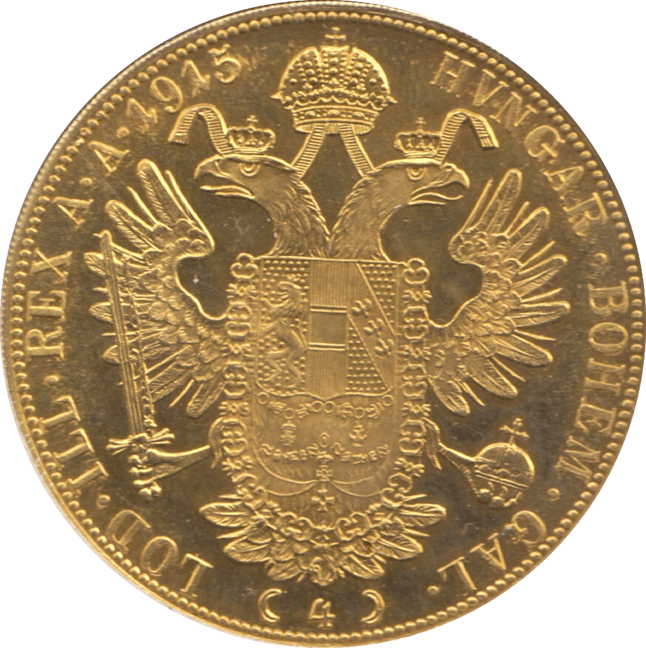 1915 GOLD 4 DUCAT AUSTRIA - Gold World Coins - Cambridgeshire Coins