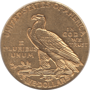 1915 GOLD FIVE DOLLARS USA - Gold World Coins - Cambridgeshire Coins